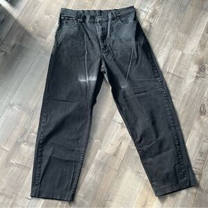 90s Vintage L.L.Bean Black Straight Leg High Rise Jeans Classic Size 16